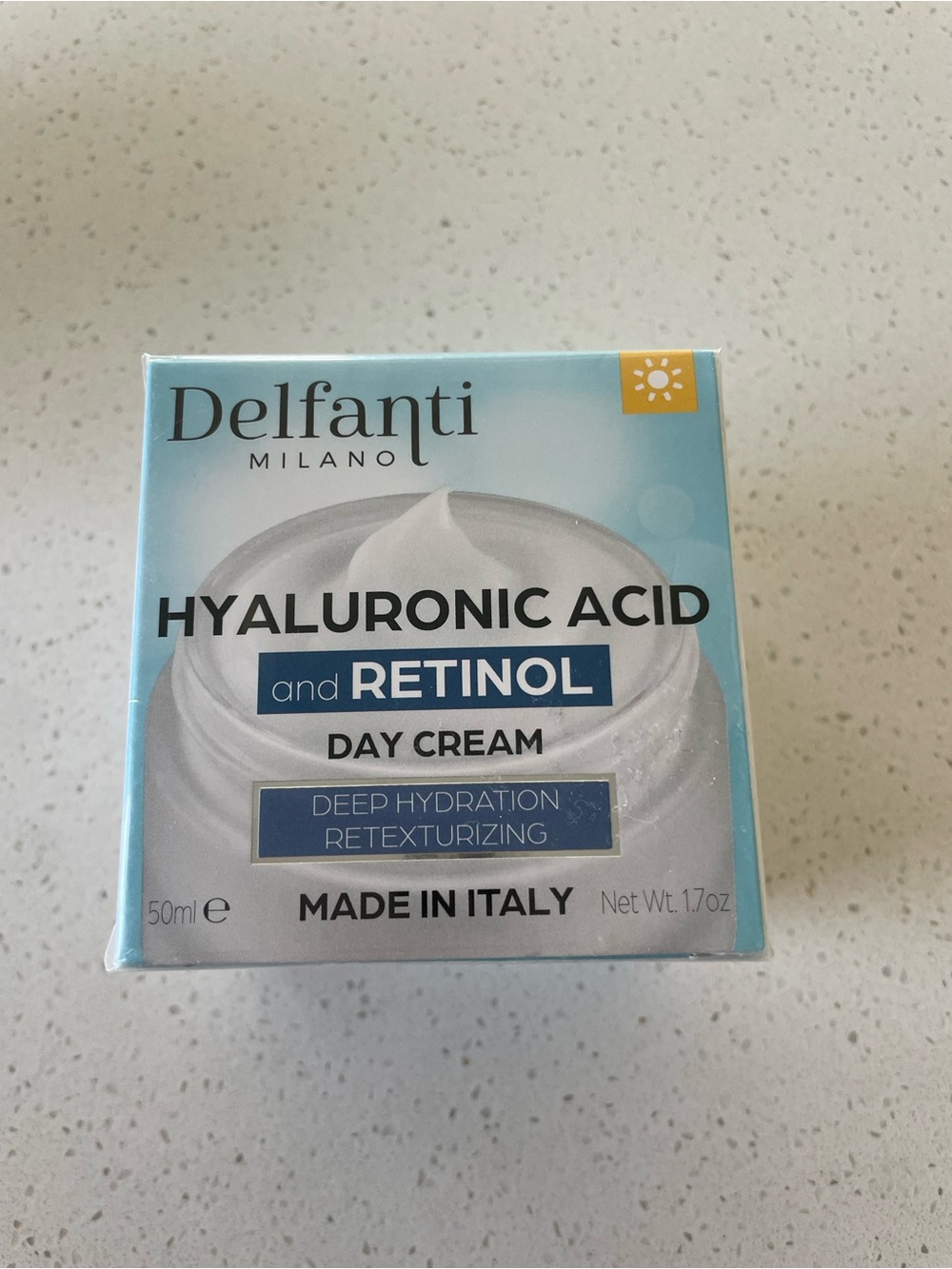 Delfanti Milano 1.7 fl oz Hyaluronic Acid Retinol Day Cream New In Box Sealed